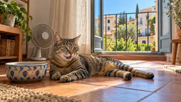 Signs your indoor cat is overheating during a heatwave