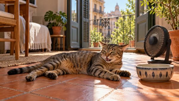 Signs your indoor cat is overheating during a heatwave